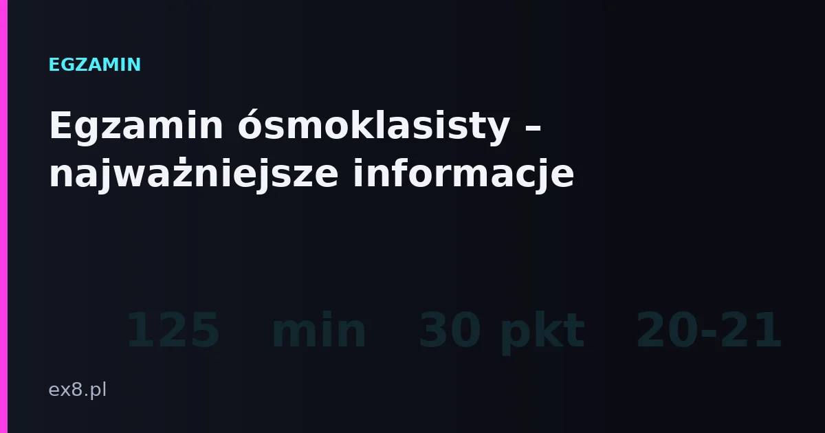 Uczniowie piszący egzamin ósmoklasisty w sali egzaminacyjnej