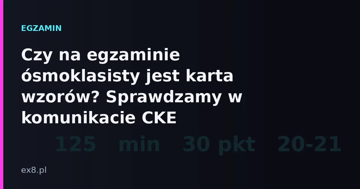 Wzory matematyczne, które trzeba znać na egzamin ósmoklasisty
