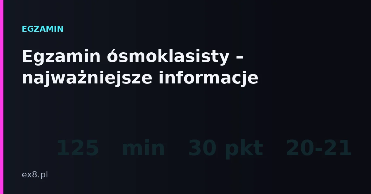 Uczniowie piszący egzamin ósmoklasisty w sali egzaminacyjnej