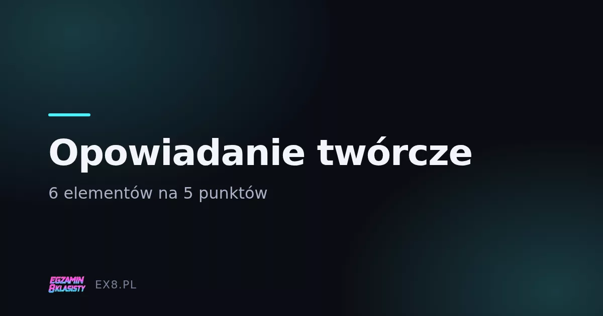 Uczeń planuje opowiadanie twórcze przed napisaniem wypracowania