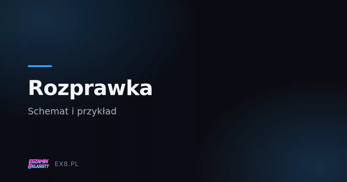 Plan rozprawki na egzamin ósmoklasisty rozpisany na kartce
